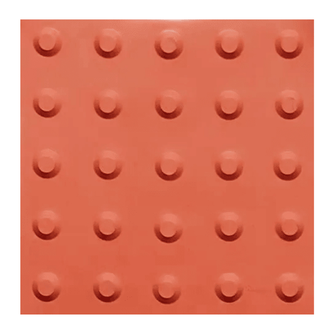 Piso Tátil Alerta Concreto 25x25 Vermelho - M2 Acessibilidade