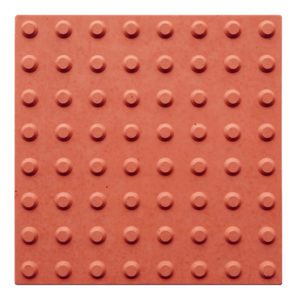 Piso Tátil Alerta Concreto 40x40 Vermelho
