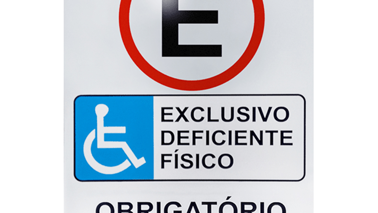 Placa Estacionamento Deficiente – 50X70